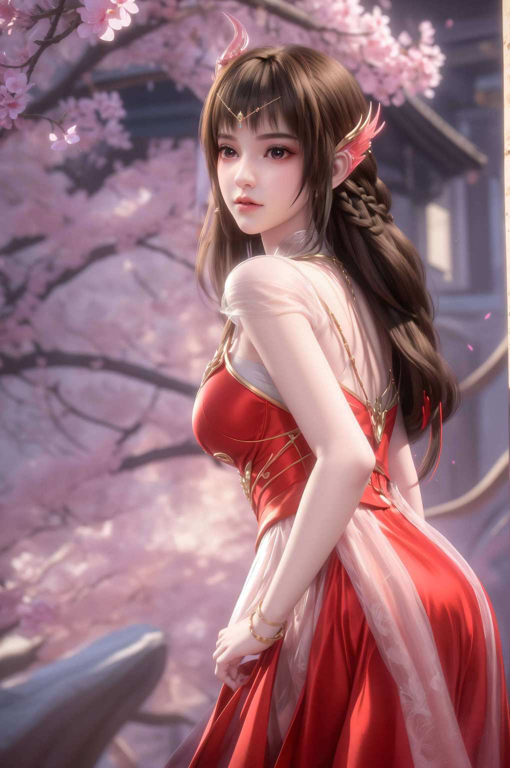 这位国漫美女轻舞飞扬更是云落壁纸中的梦幻女神
