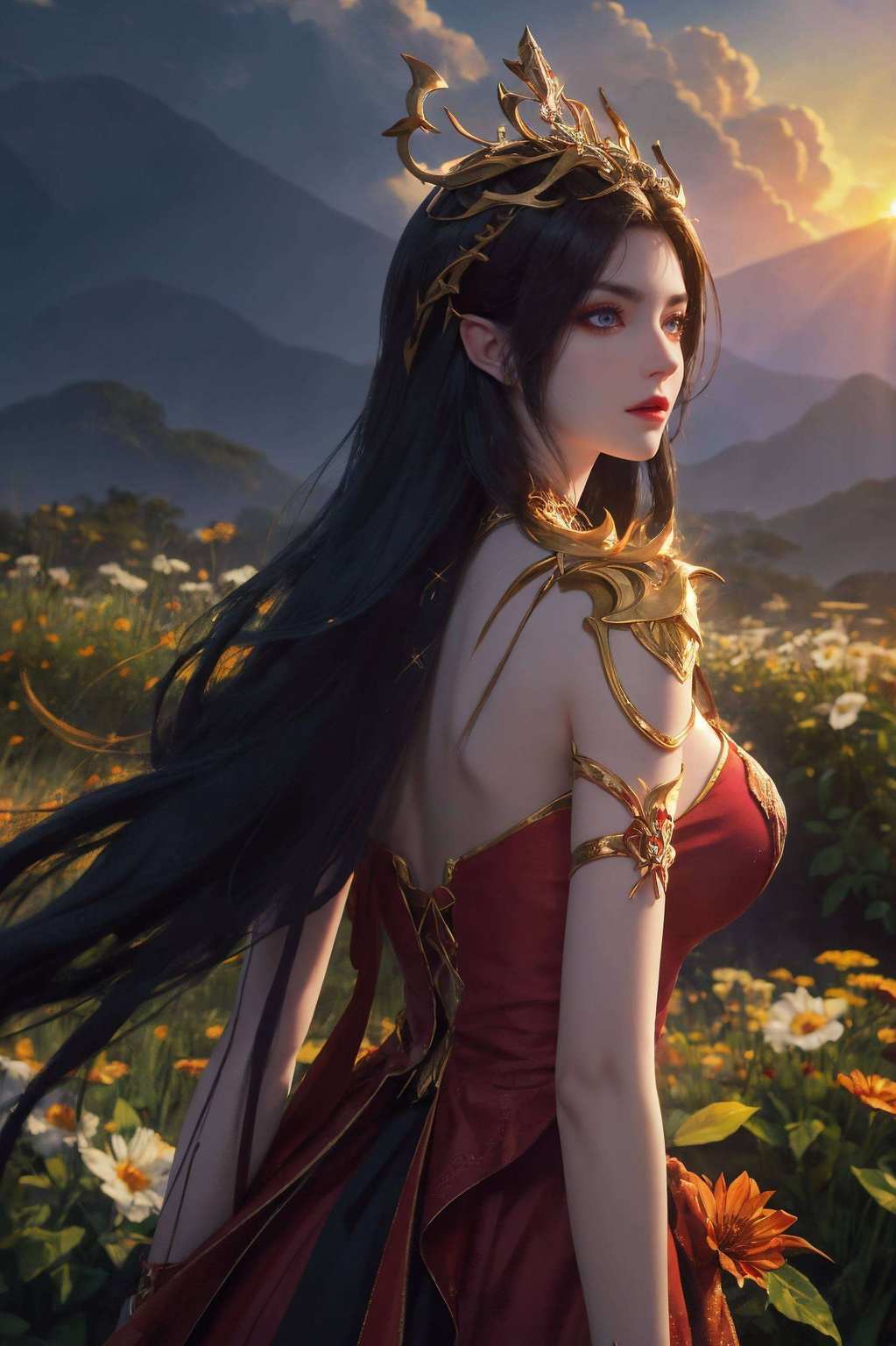 这款壁纸色彩斑斓融合了各种蛇女元素