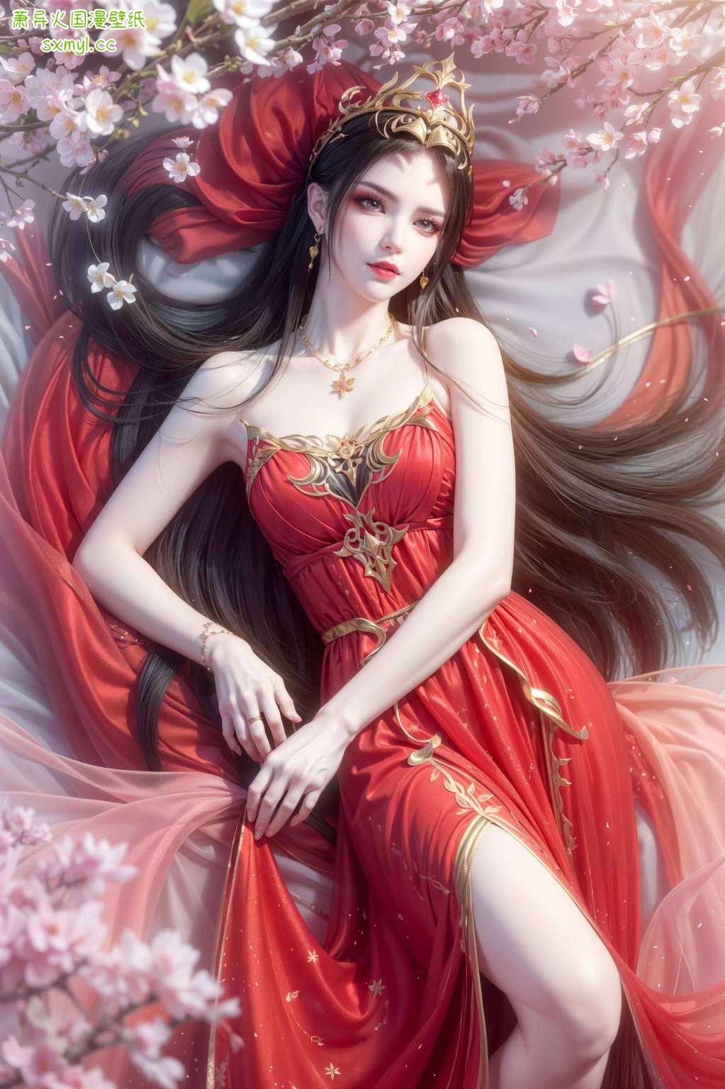 国漫女神的魅力尽显；七彩吞天蟒的华丽壁纸冷艳神秘