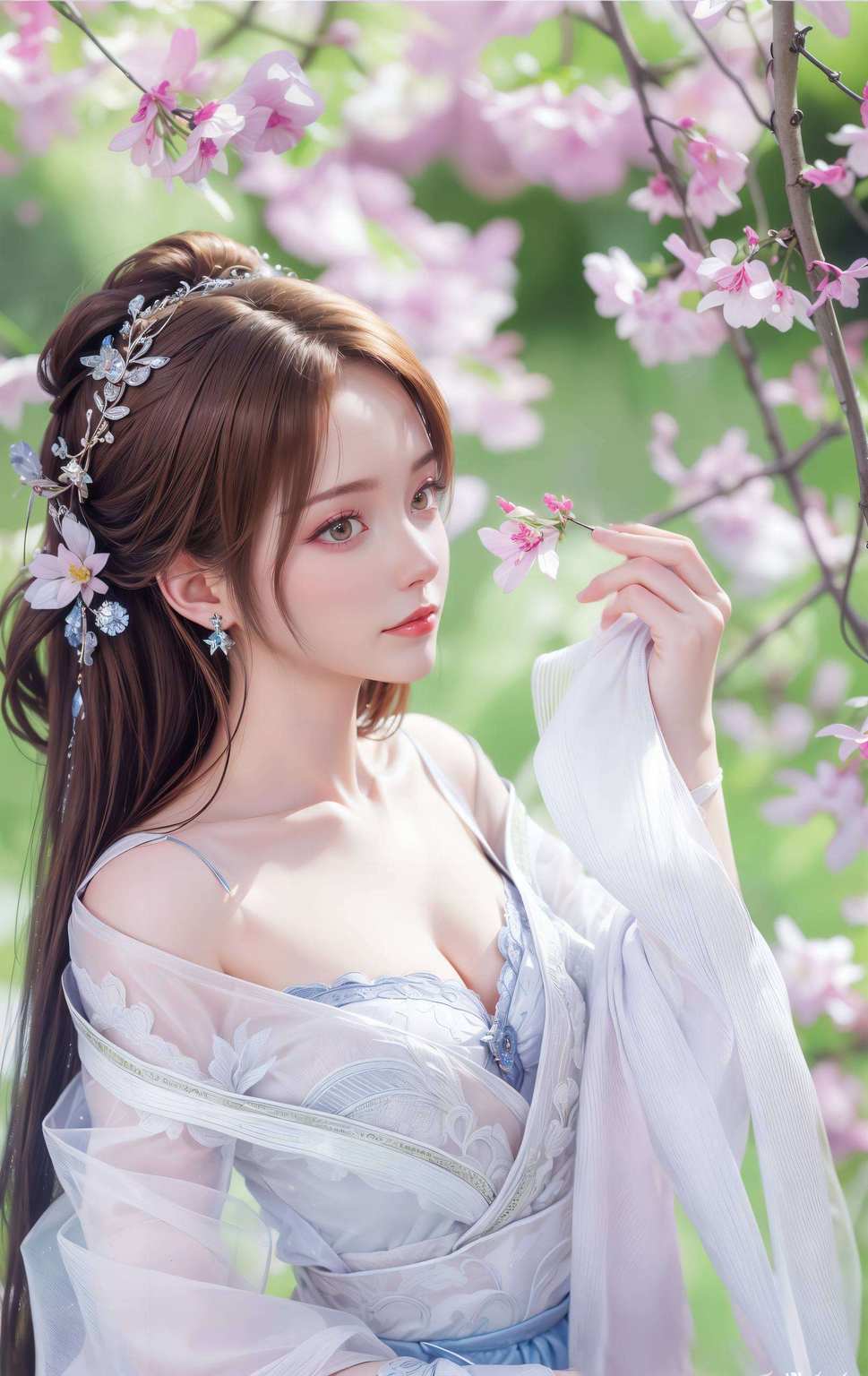 纳兰嫣然以其高雅的气质和独特的魅力
