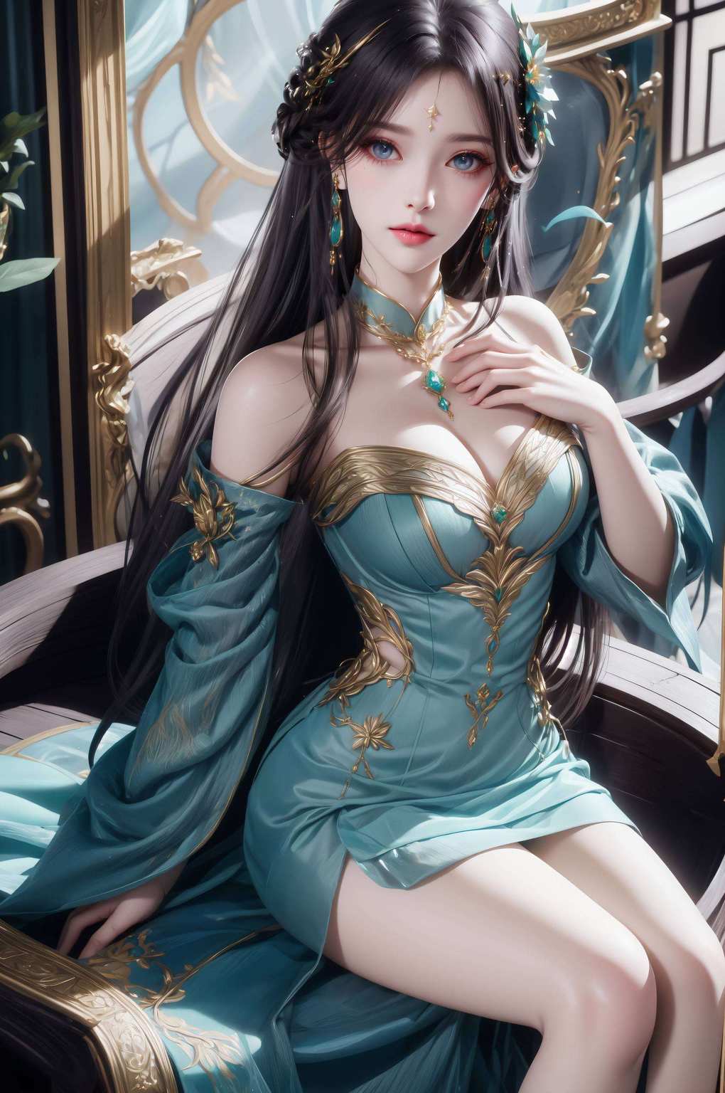 这绿可是最新款哦！快来下载绿色背景更是让她的美更加清新