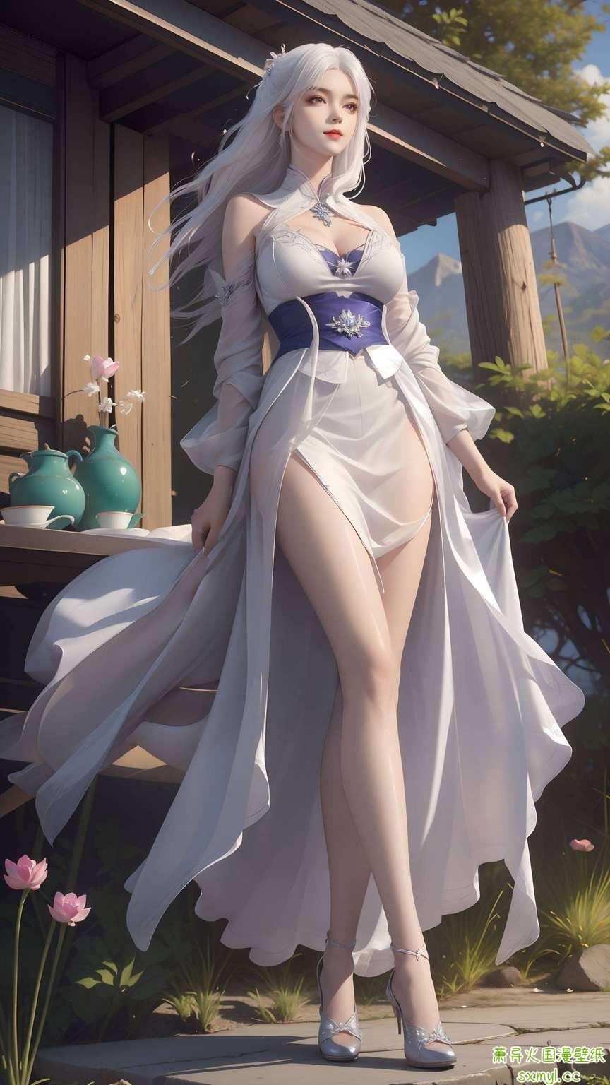 电脑桌面铺陈此画乃小医仙之化身也