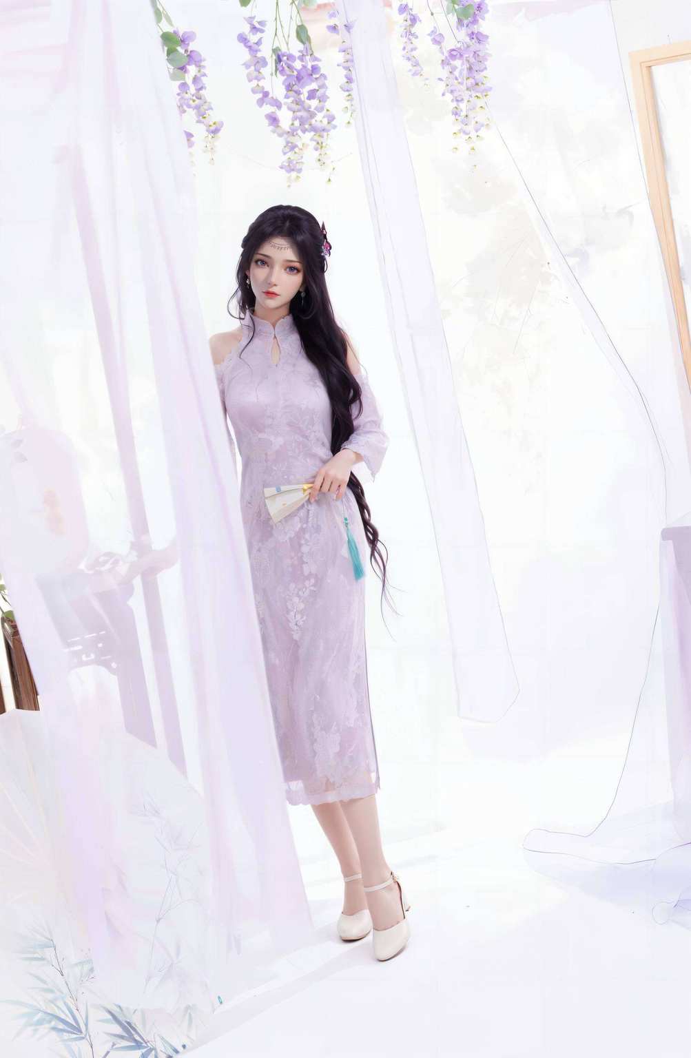壁上绘云岚宗女神美轮美奂