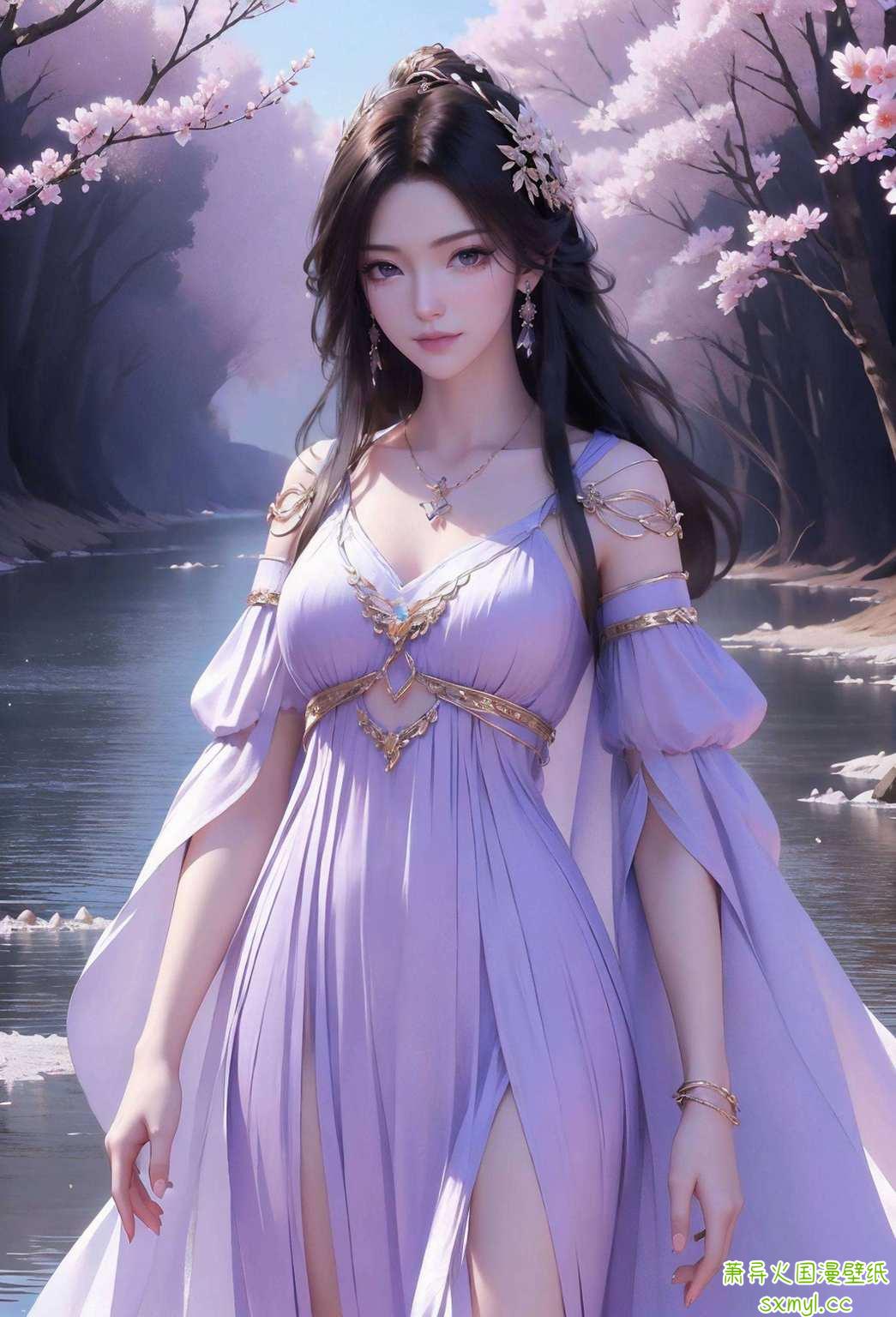 这位国漫界的神秘女神更是电脑桌面上的一道亮丽风景