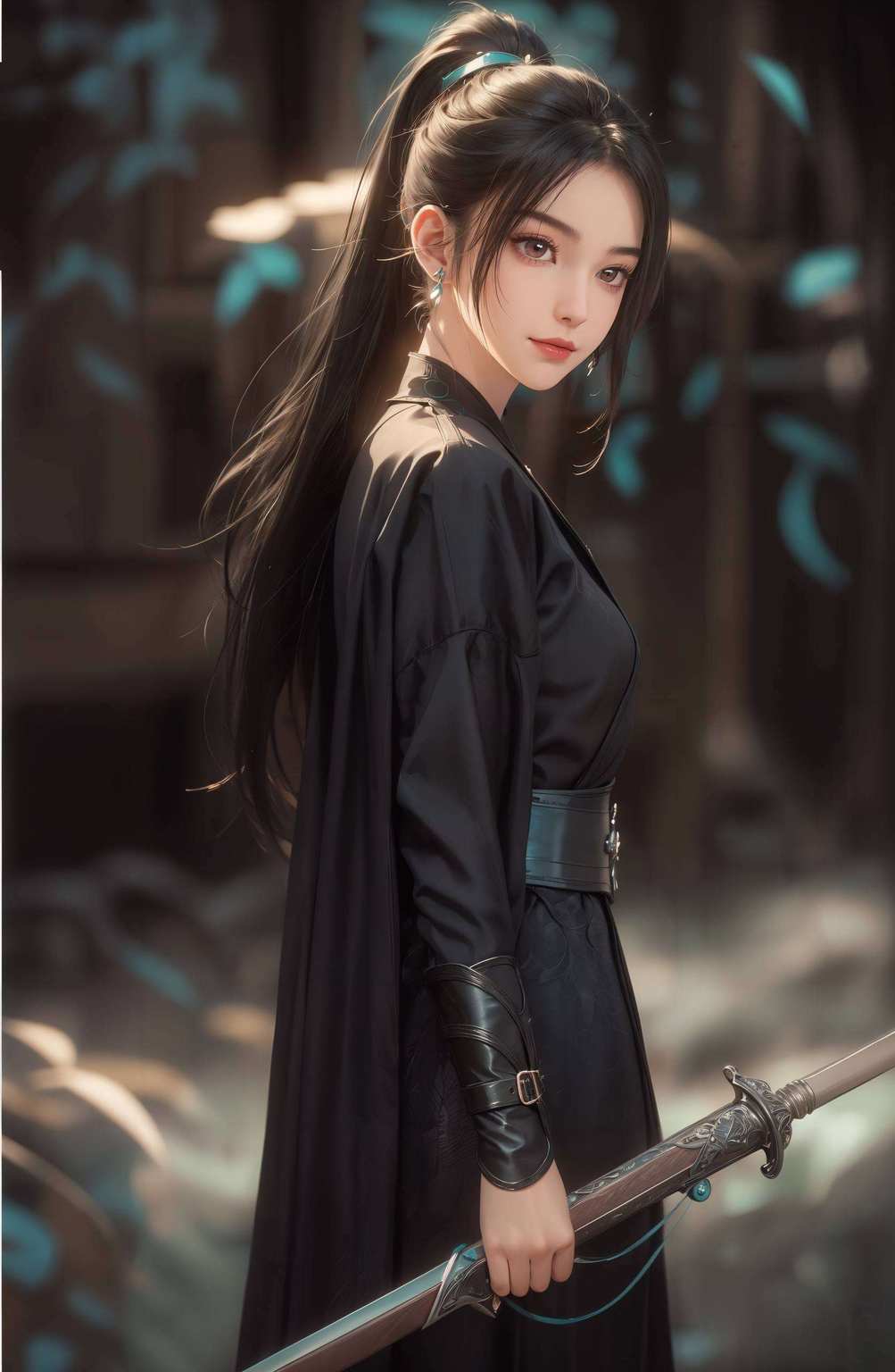 宁姚舞剑光影交错