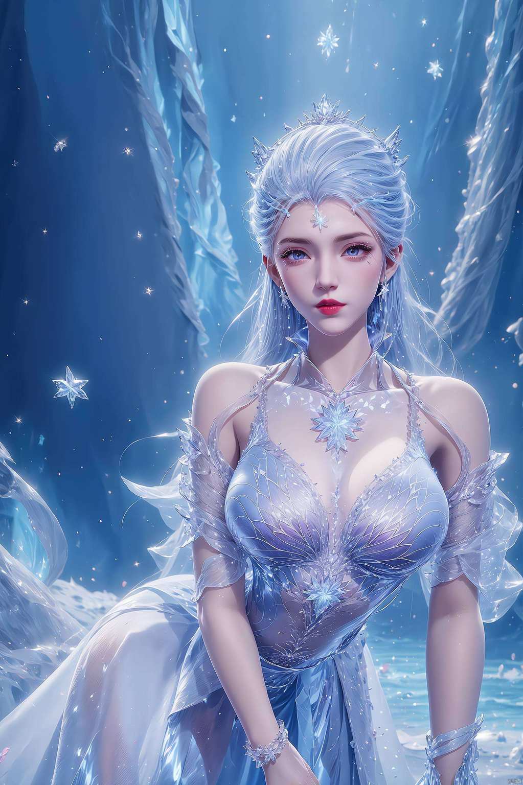 放置在你的电脑上谁让她是国漫美女中的一朵璀璨雪花呢？来啊
