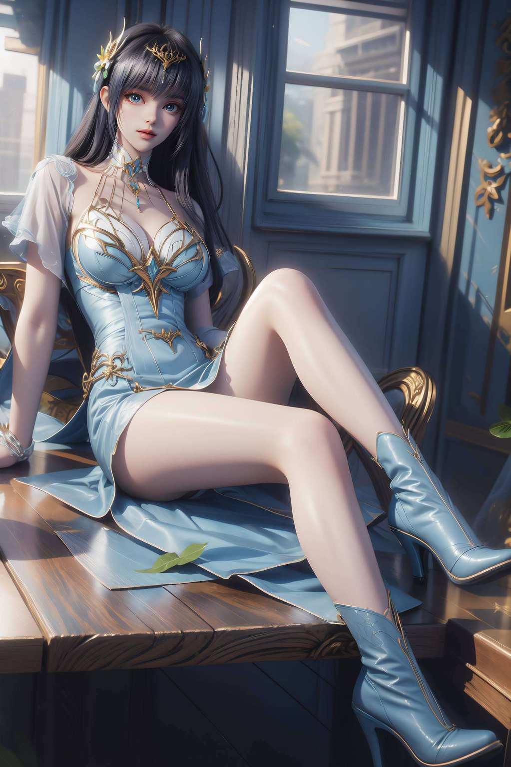 以其独特的玄幻魅力和颠倒众生的美貌还是她飘逸的衣袂