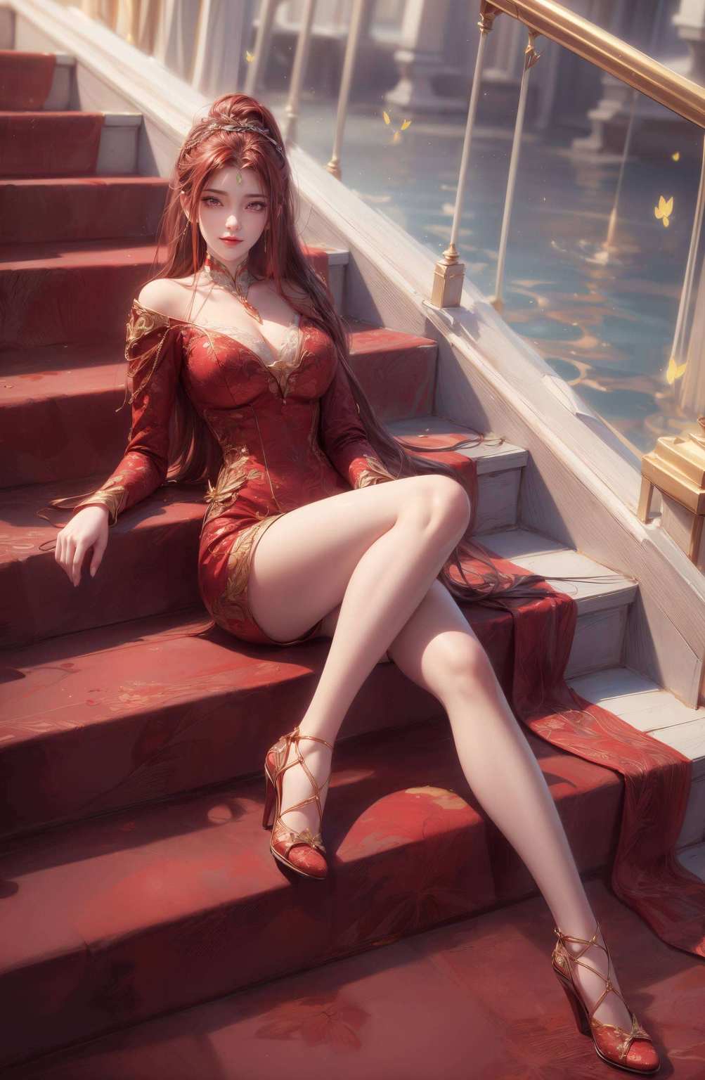 和国漫美女的独特韵味各位小伙伴！今天给大家带来一款超美的国漫壁纸——红凰壁纸AI