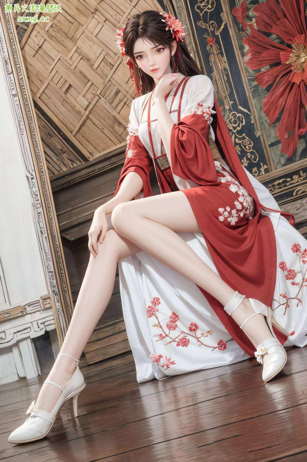 简直是为粉色控的你量身打造的！这可是国漫完美世界里的经典画面哦让你的手机也变得美美哒！火灵儿壁纸、完美世界壁纸、国漫女神、动漫美女