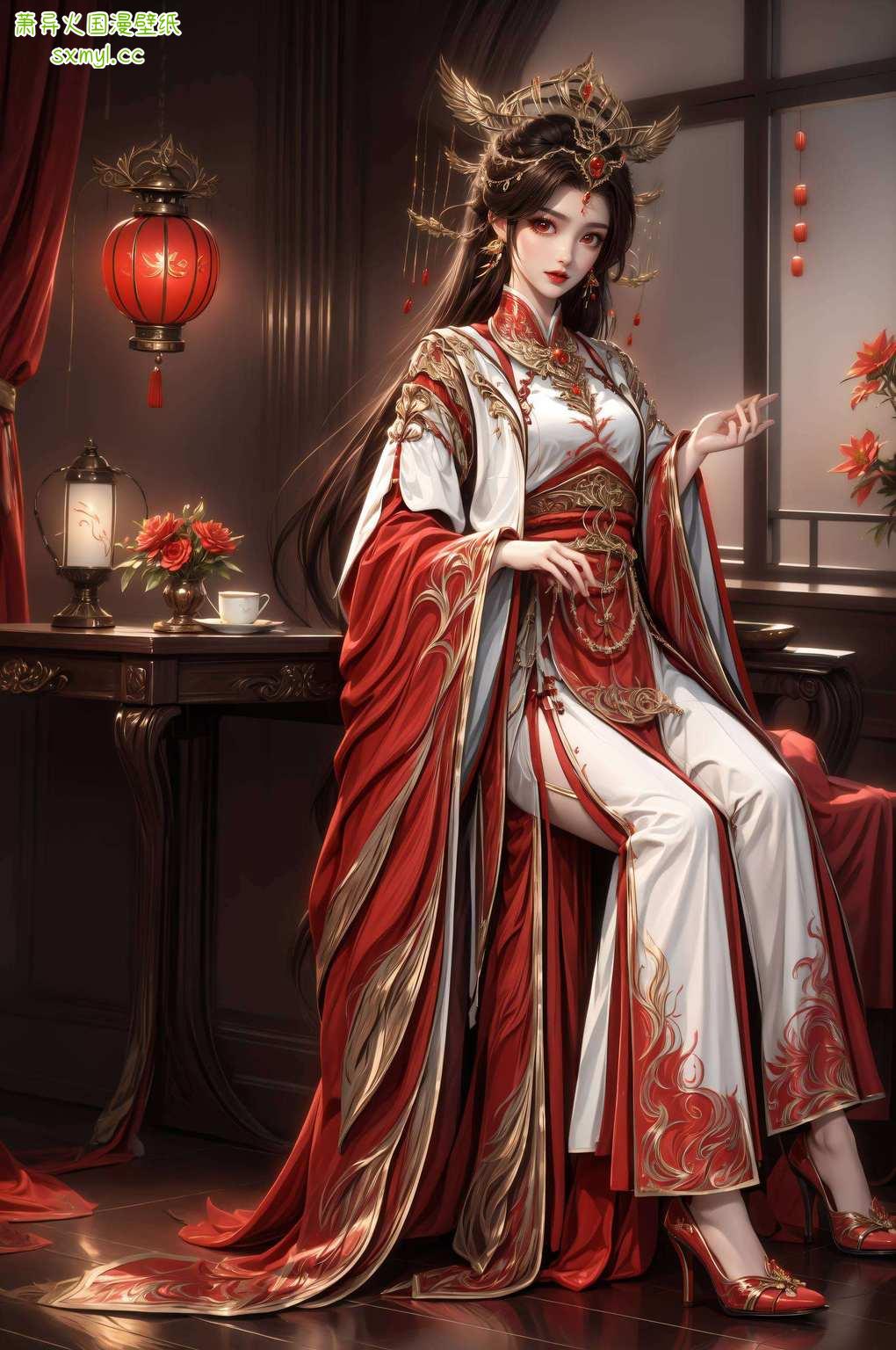 简直就是国漫壁纸中的女神级别存在仿佛能看透你的心事