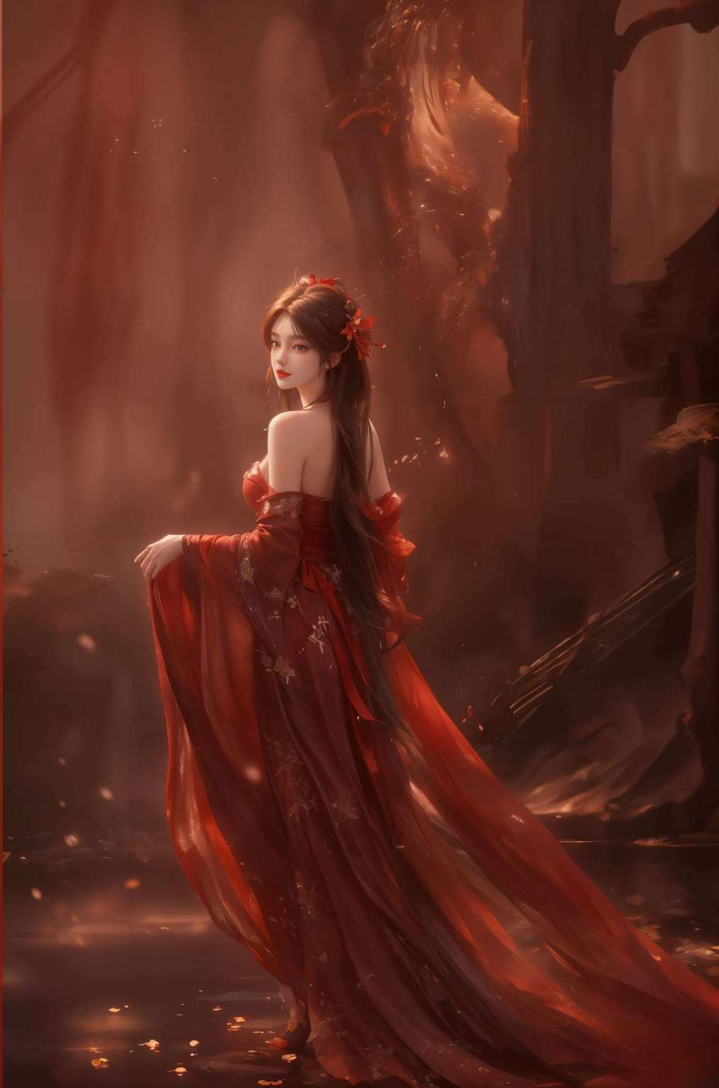 美女电脑居壁纸映芳华