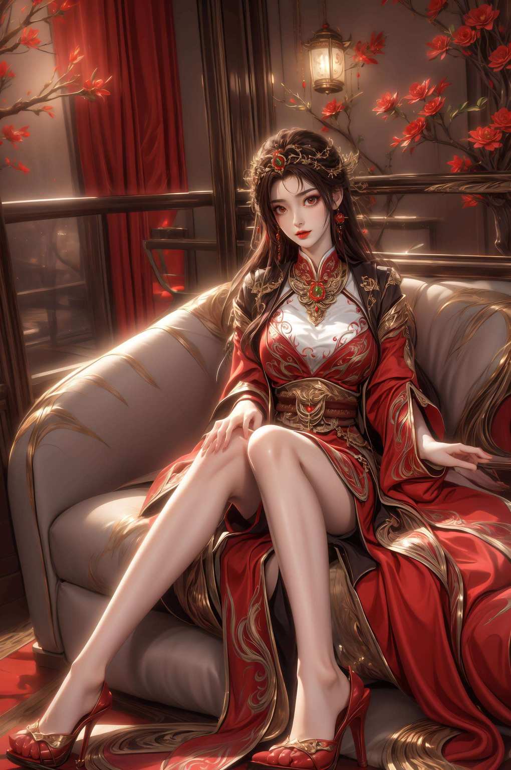 她与石昊的CP壁纸充满了玄幻色彩