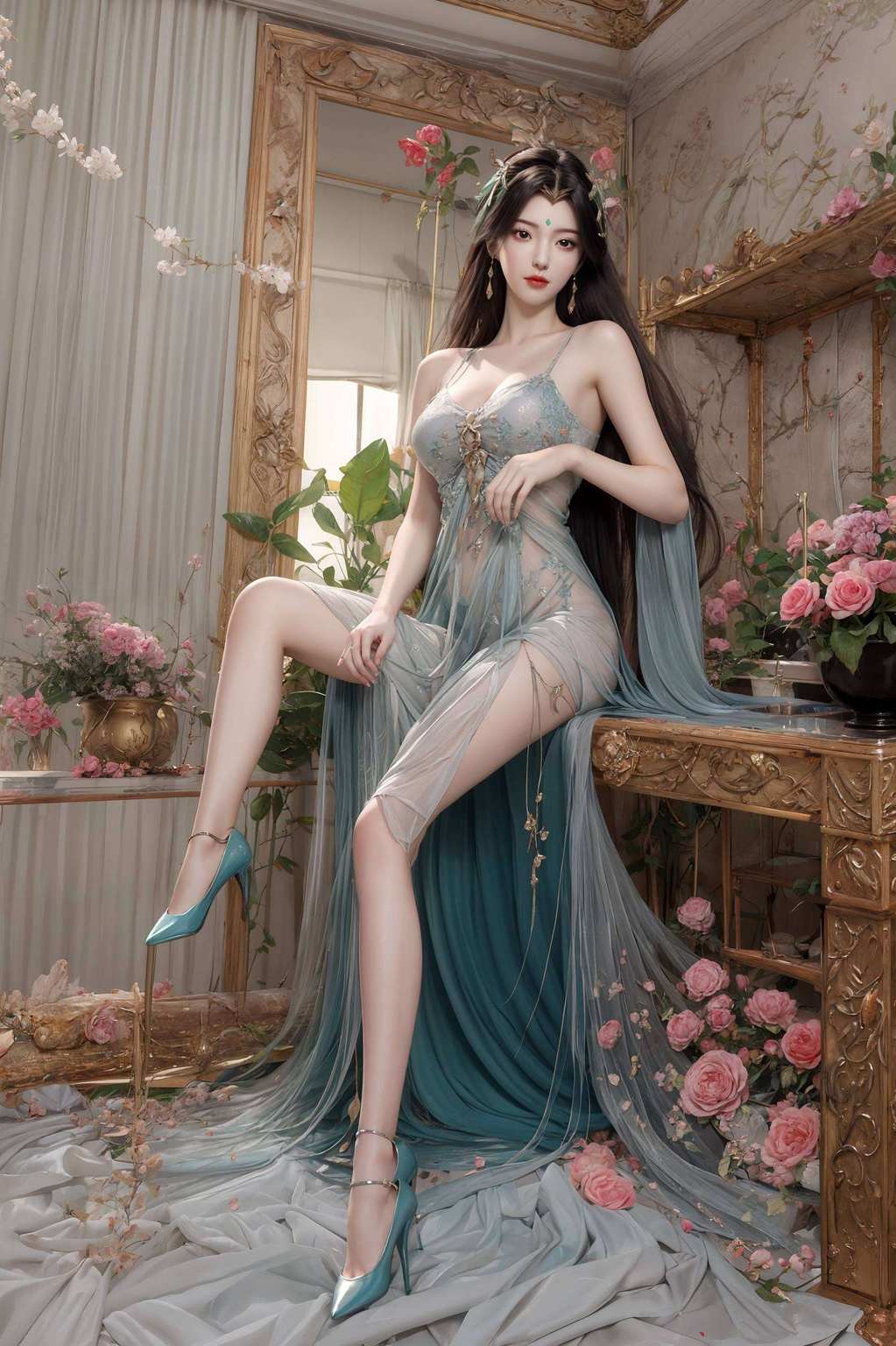 高清视频壁纸显动漫女神熠熠仙
