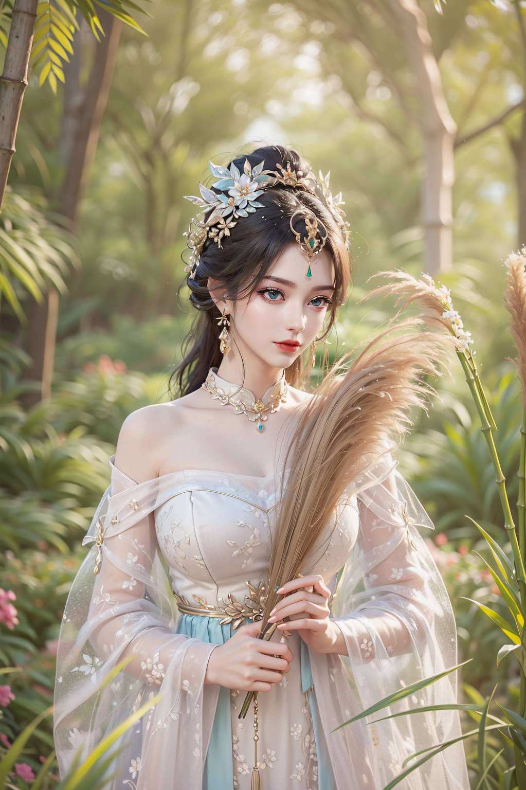 简直是个玄幻世界的女神担当不仅壁纸美得让人心花怒放