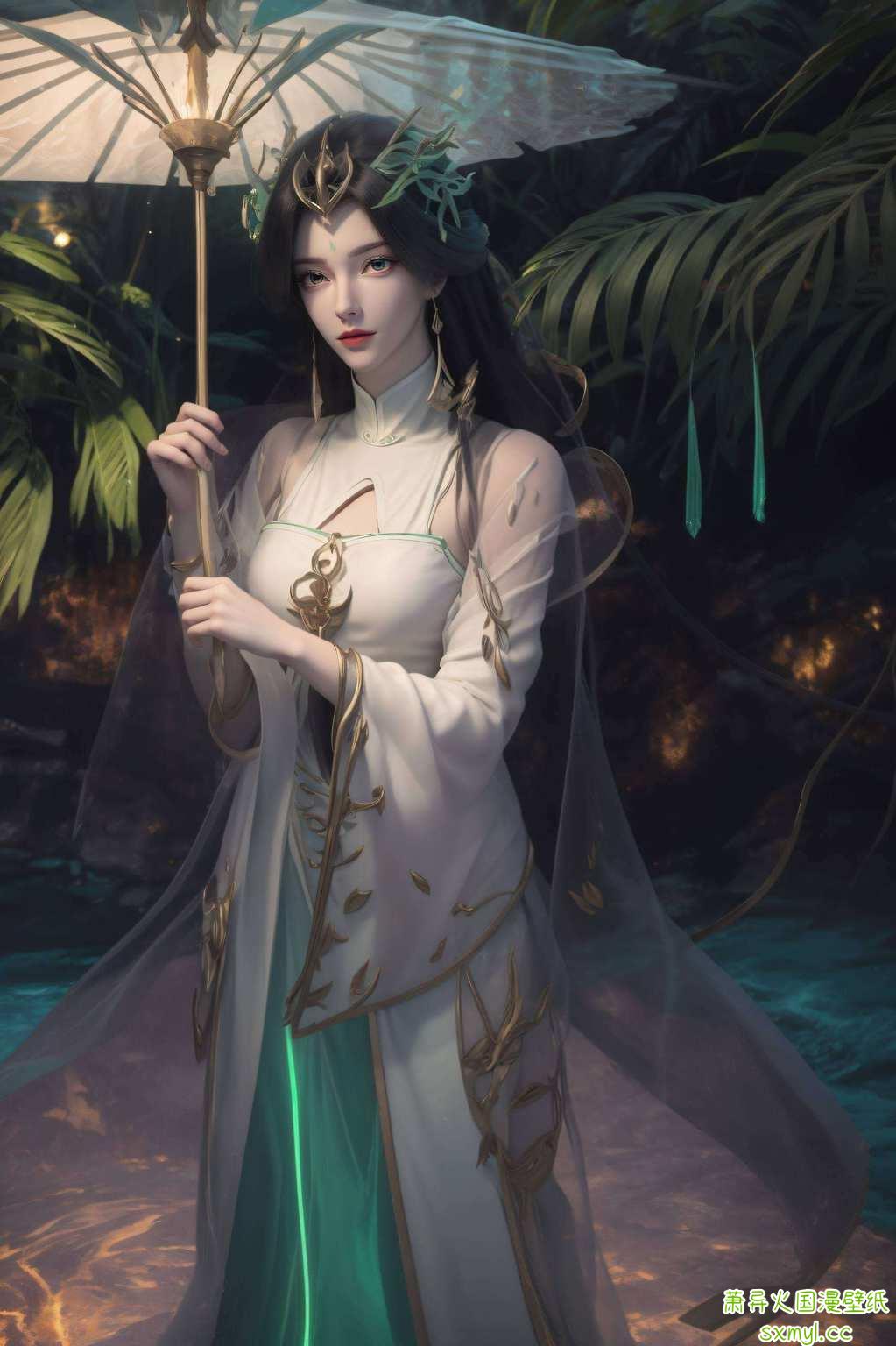 她那飘逸的长发和深邃的眼眸桌面不摆她还能摆谁？再瞧瞧这完美世界壁纸