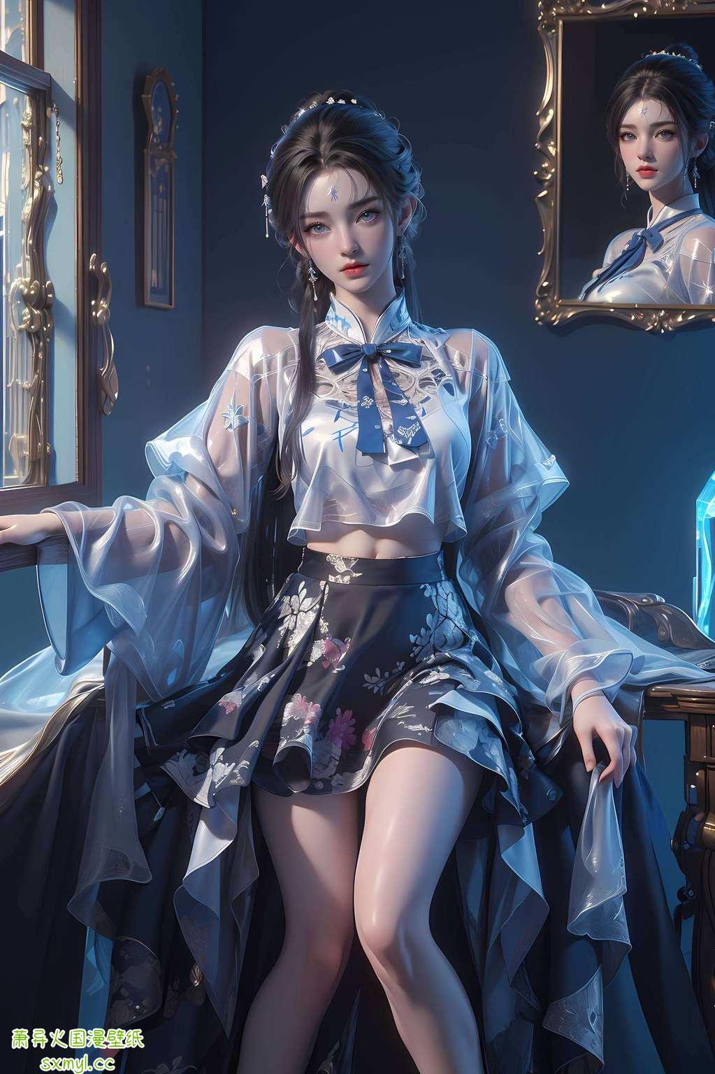 放在电脑上国漫女神的霸气与柔美在她身上完美融合