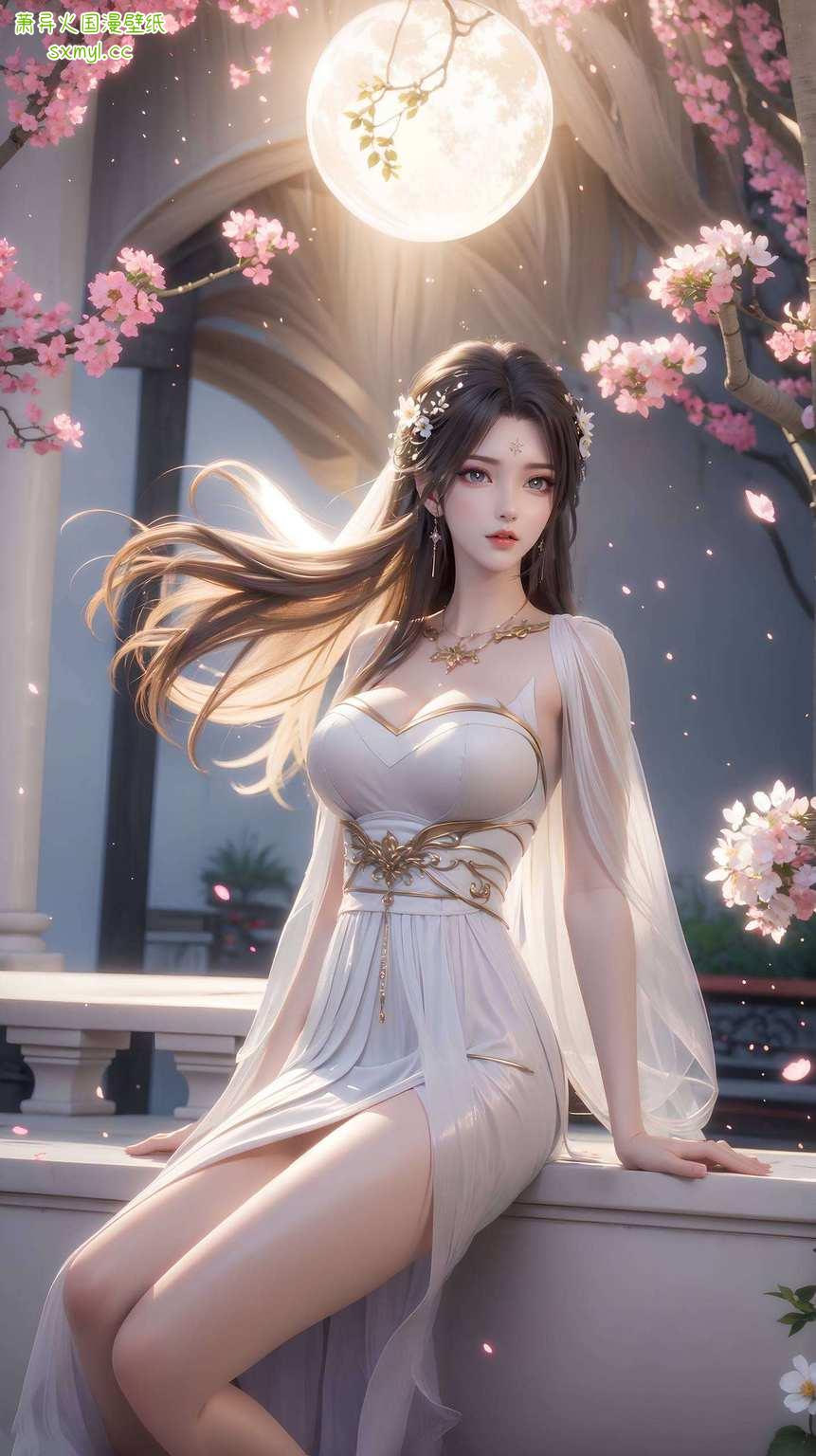 谁说电脑桌面不能有女神的陪伴？清漪就在这里她可是那种一笑倾城、再笑倾国的国漫美女