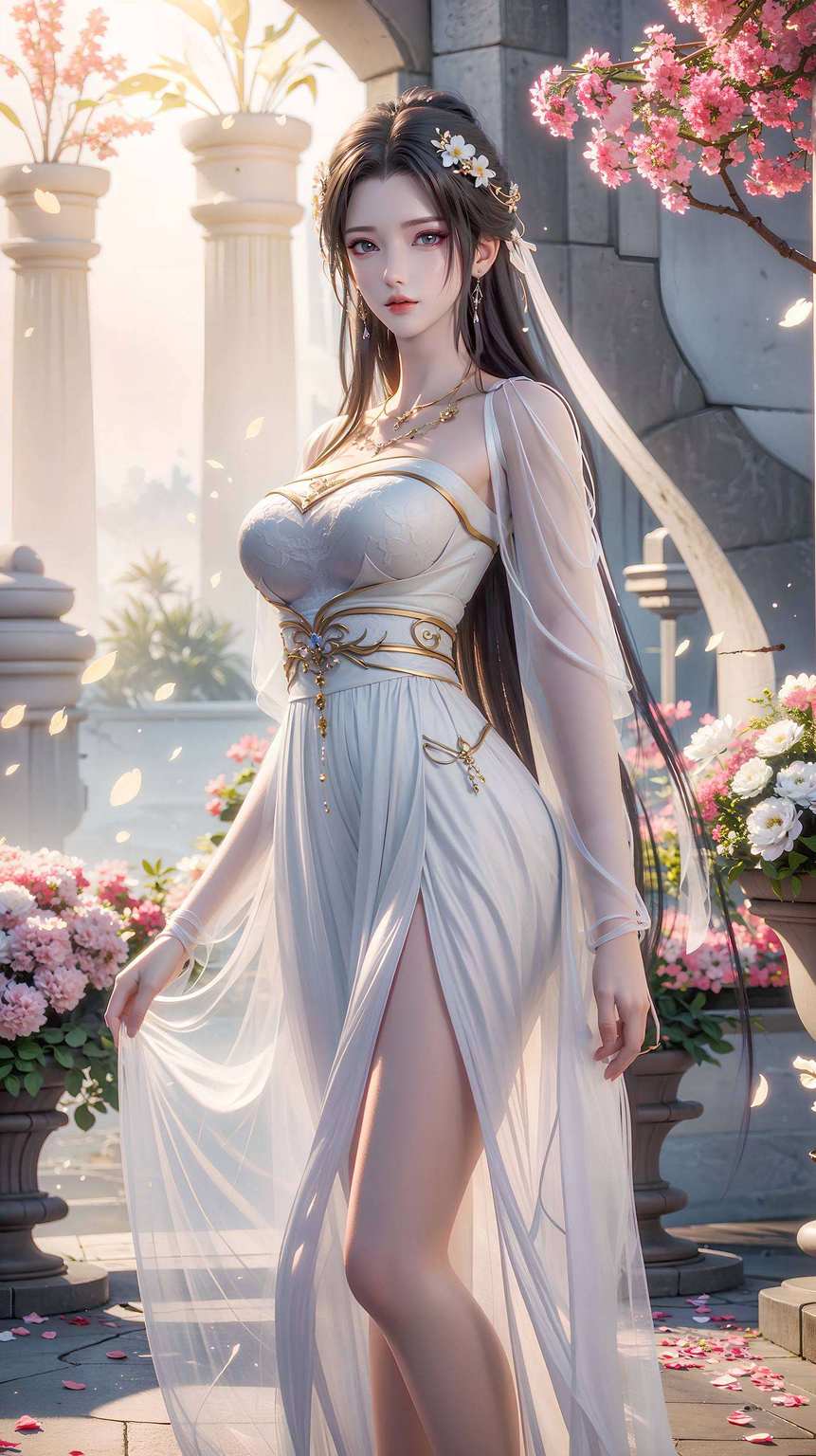 一袭白衣似雪将她的绝美风华尽收眼底