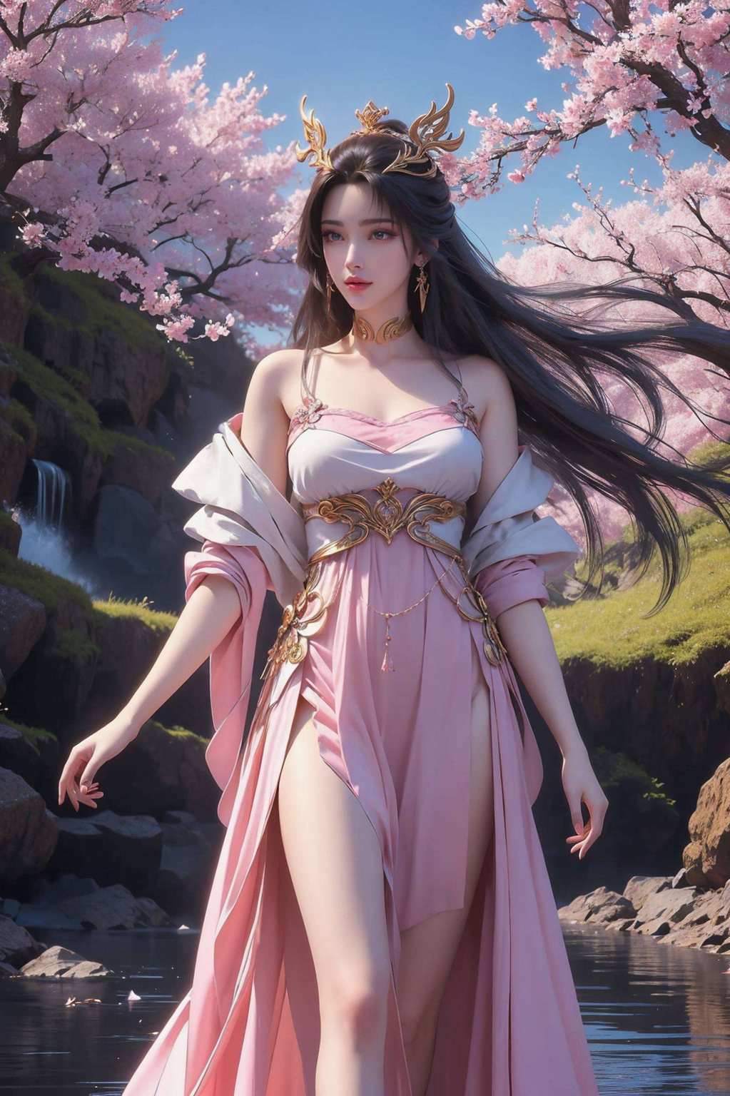 这位国漫女神轻盈地舞动尾巴保证让你的电脑瞬间变身修仙圣地