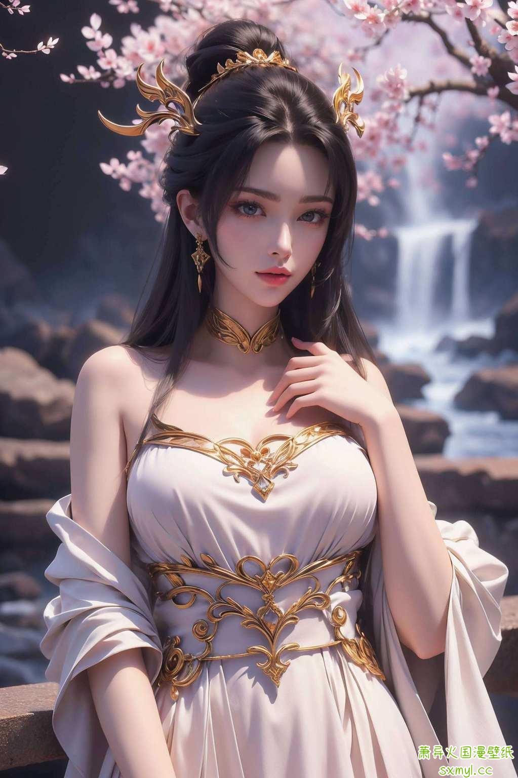 绘其倩影壁纸一幅