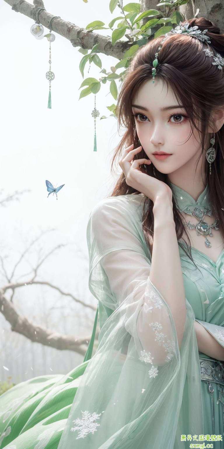 轻轻柔柔地占据了你的屏幕了解一下？每一帧都是国漫美女的精致展现