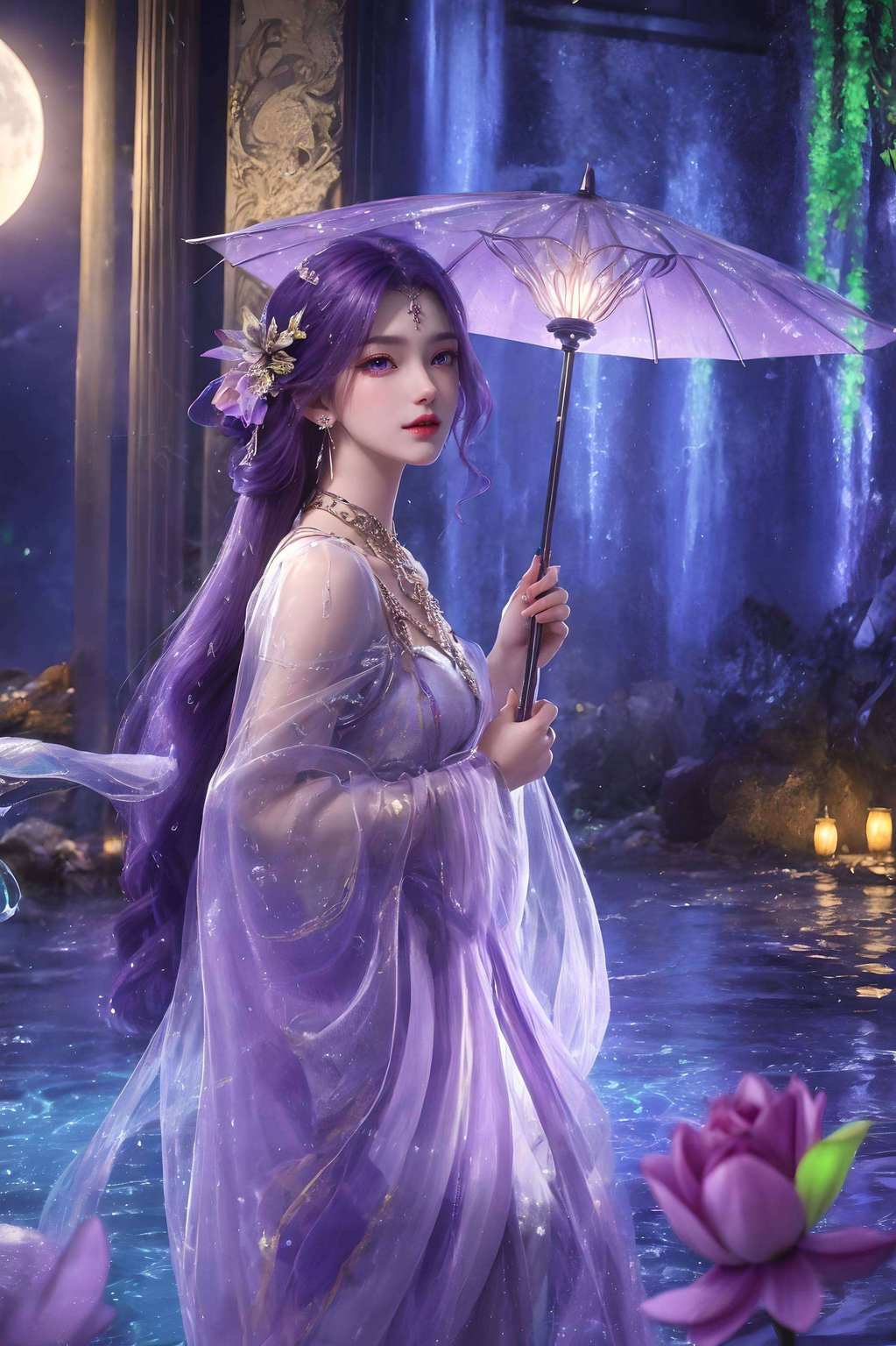 在完美世界壁纸里飘啊飘争奇斗艳