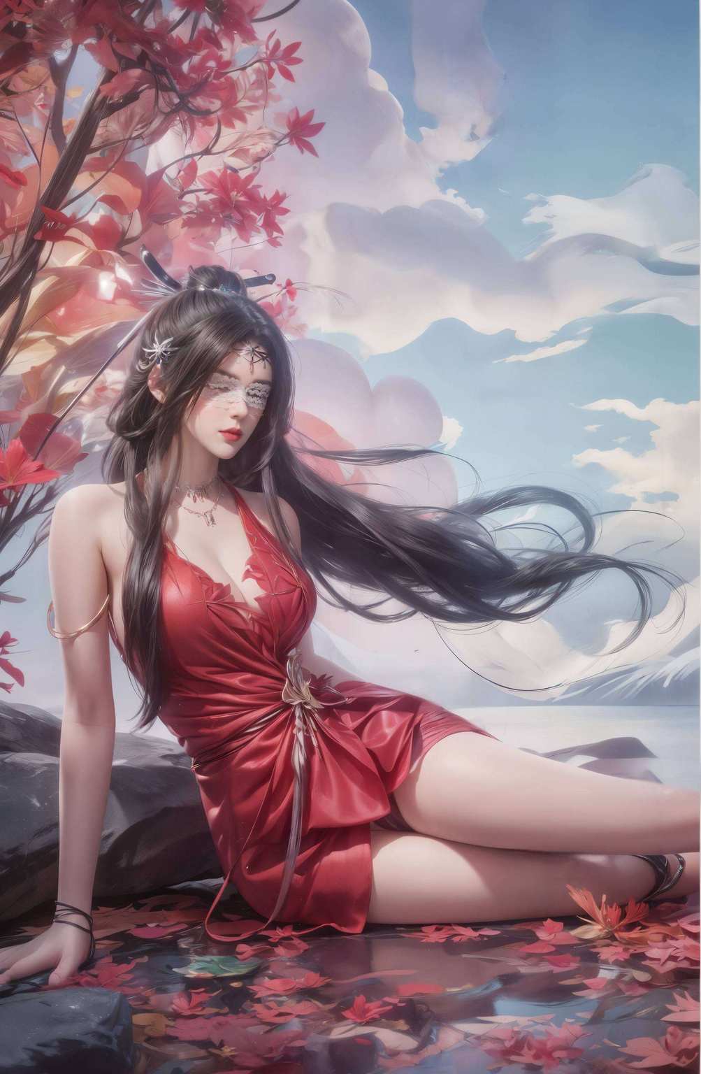 也因此变身为一幅流动的国漫画卷不仅拥有令人惊艳的美貌