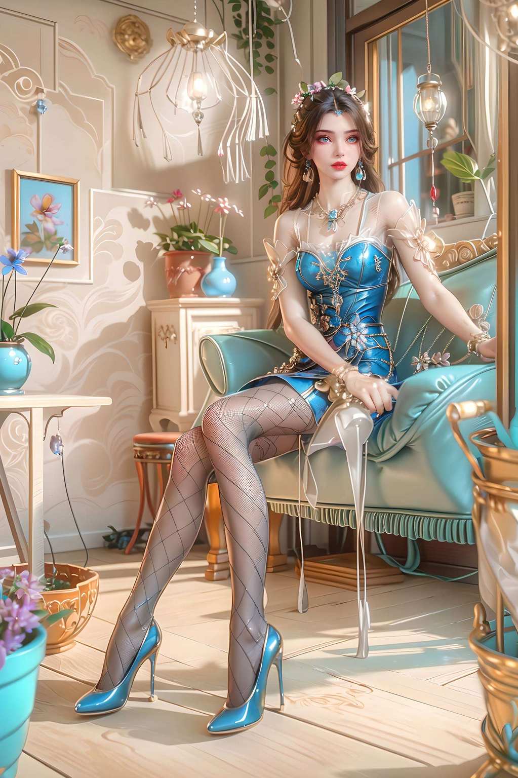李慕婉AI电脑壁纸如同穿越仙逆的仙子都像是动漫美女在对你放电