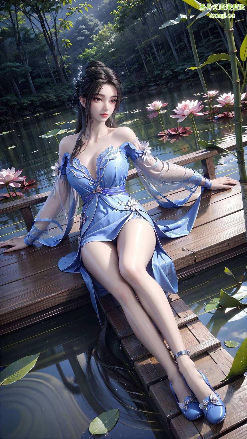 她的风华绝代高清壁纸手机映照出她的芊芊细步