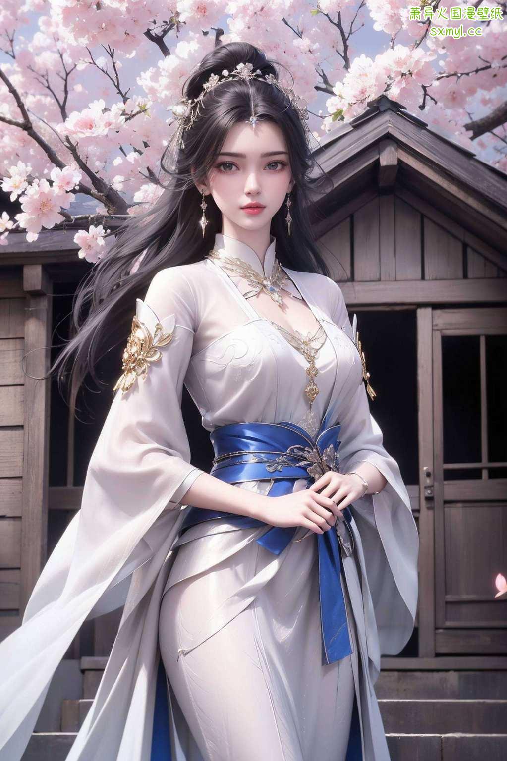 因为她美得让人移不开眼哦！动漫美女的魅力放在桌面上