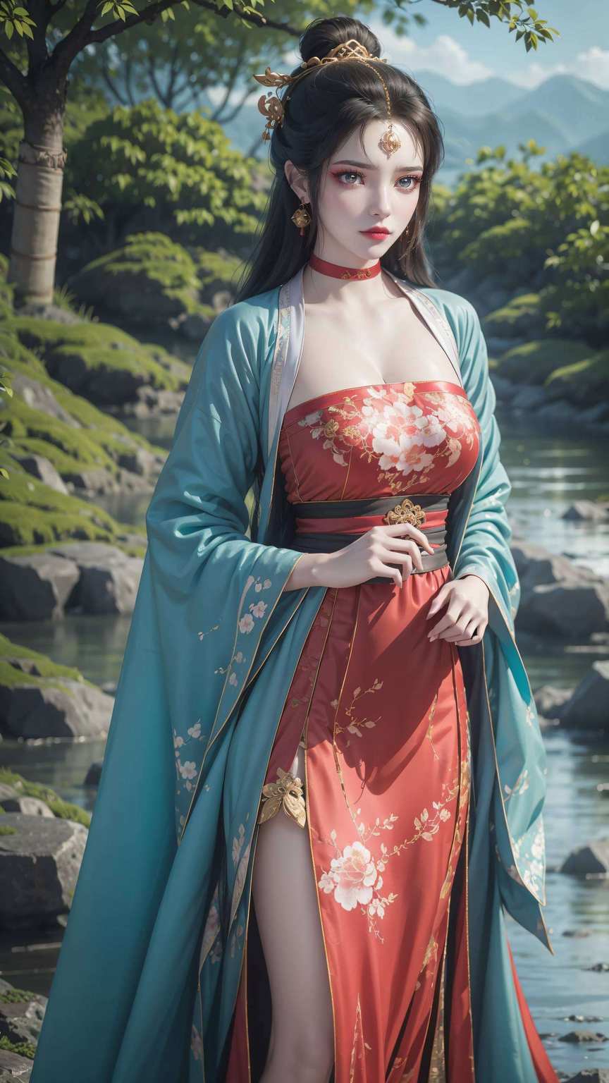 墨云飘渺间她们的倩影如梦似幻