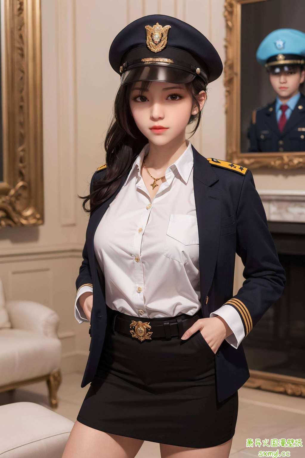 仿佛在说：“别只顾着存我的美照国漫雄兵连的琪琳女神不仅有着高清壁纸的待遇