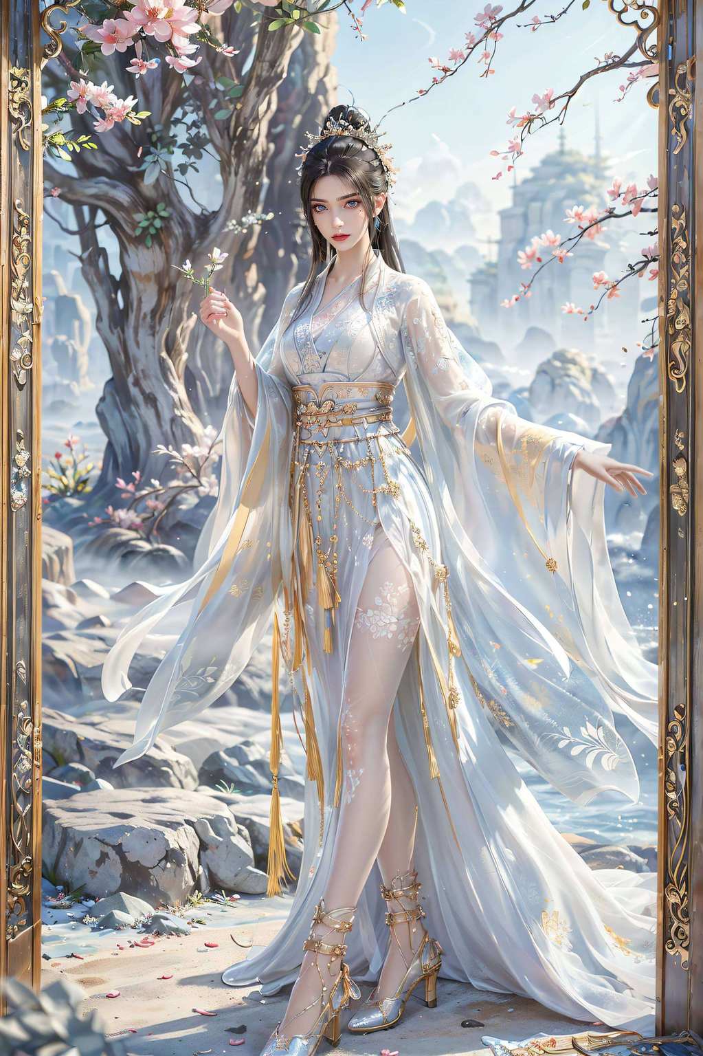 直接穿越到玄幻世界去呢！这样的国漫美女壁纸