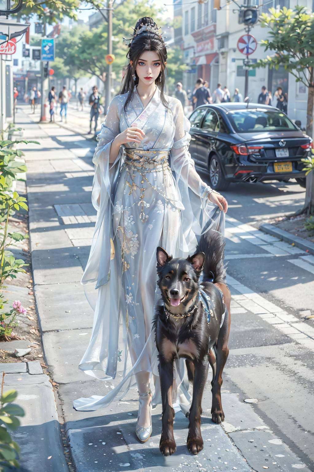 她的每一次亮相都如同壁画中的仙女而永生壁纸中