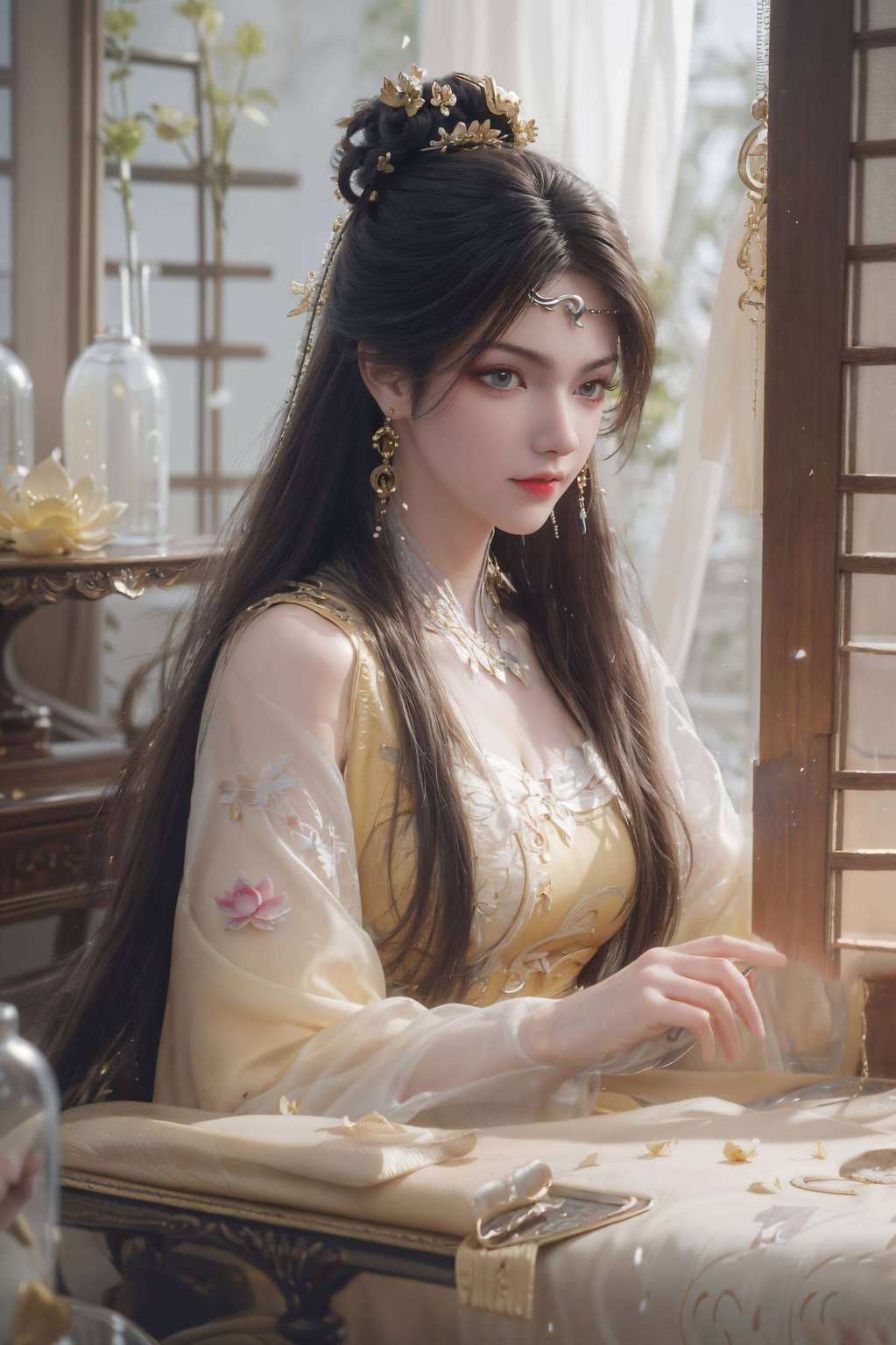 神秘眼神透露着无尽的玄幻色彩金瓶儿新形象壁纸图片