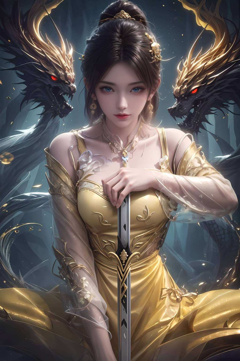 她的2k桌面壁纸犹如一幅绚丽的国漫画卷国漫女神金瓶儿