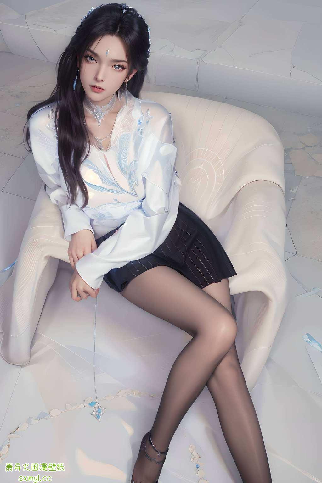 壁纸映其倩影如梦如幻