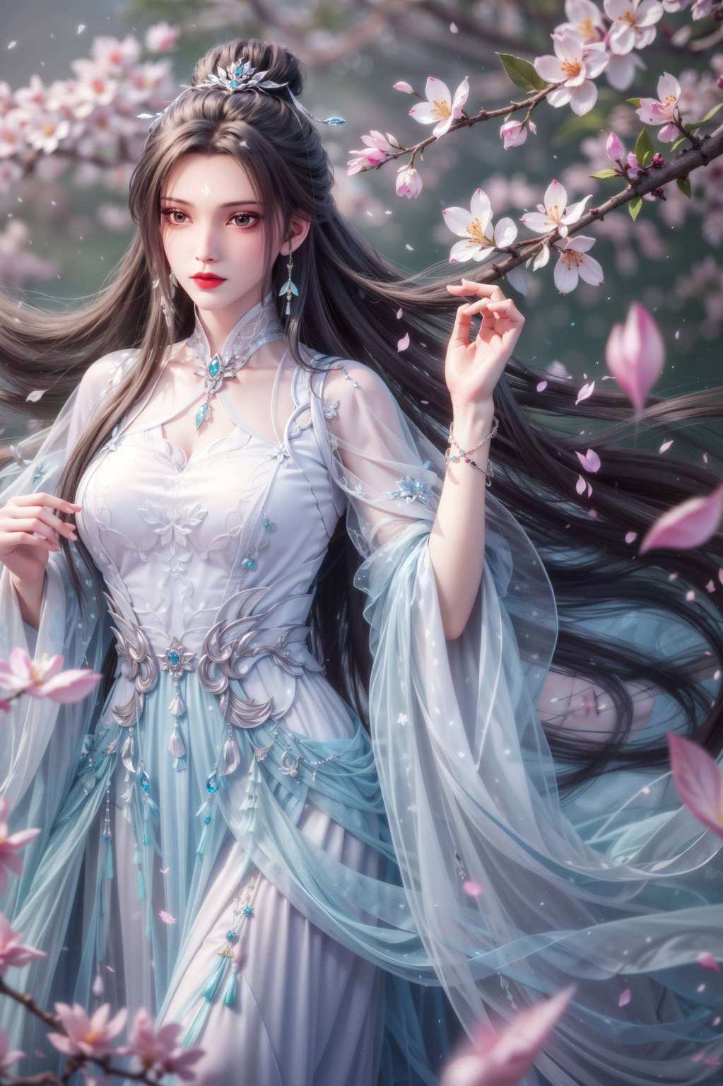 嘿各位电脑桌面美化达人！今天给大家推荐一款神秘国漫女神——陆雪琪的红鸾笑壁纸