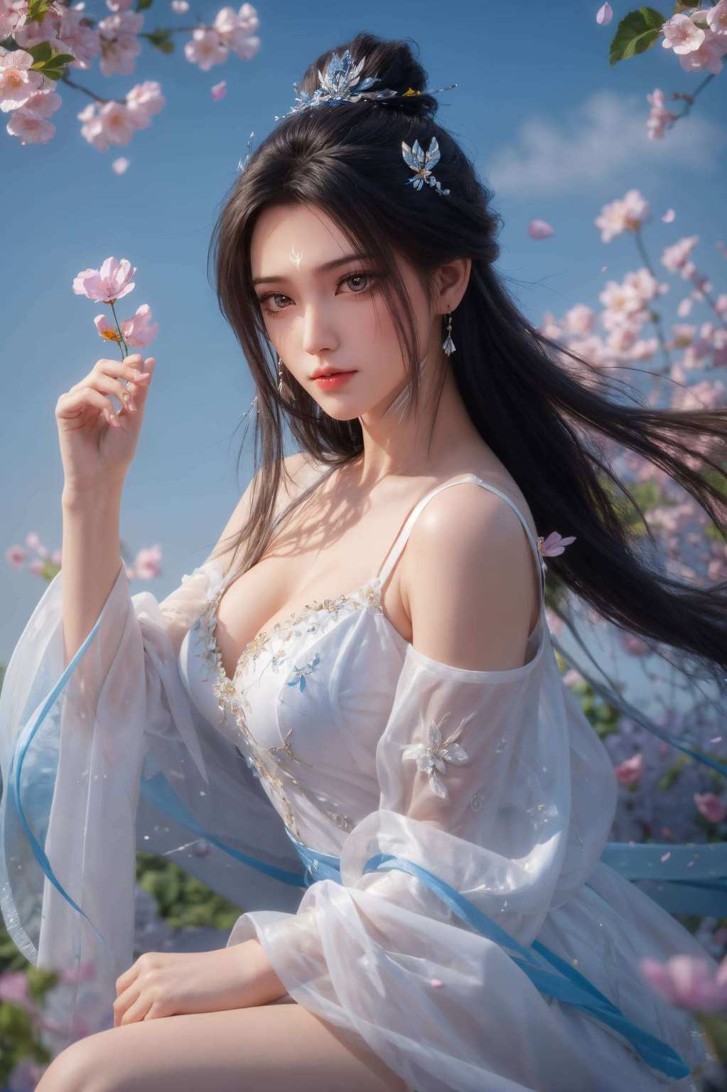 因为她美得让人忍不住多看几眼不仅仙气十足