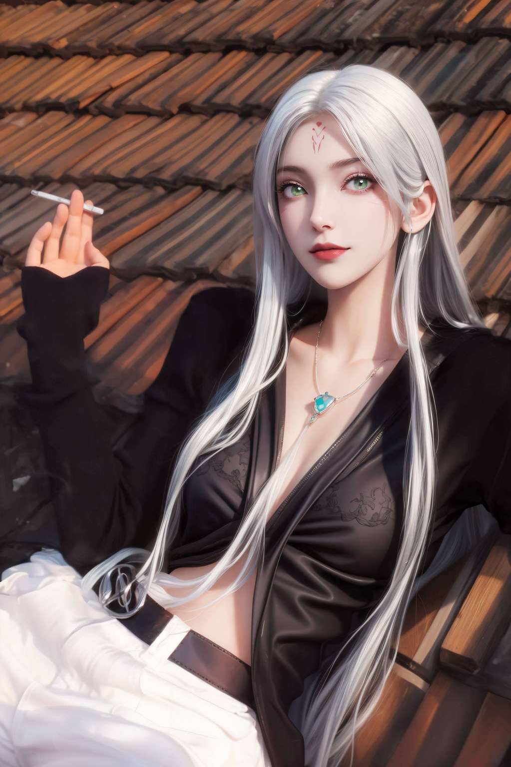 小白壁纸映眼前动漫女神舞翩跹,玄幻世界幽且玄