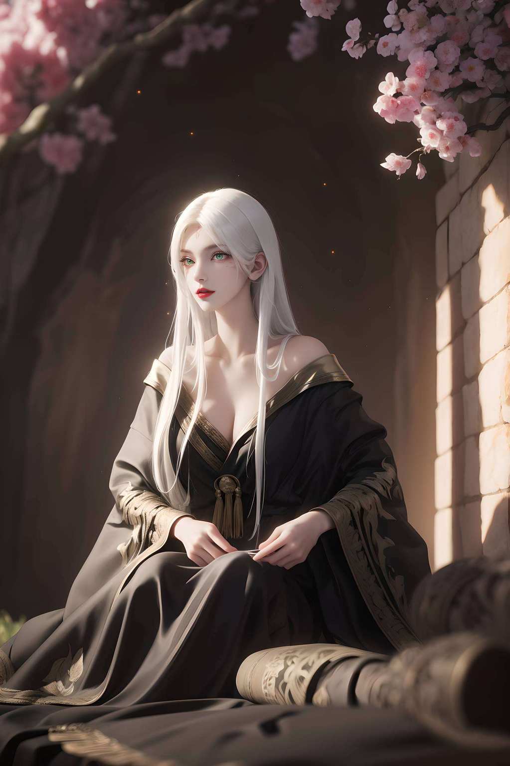 诛仙世界情难舍；国漫女神笑颜开小白壁纸映雪肌