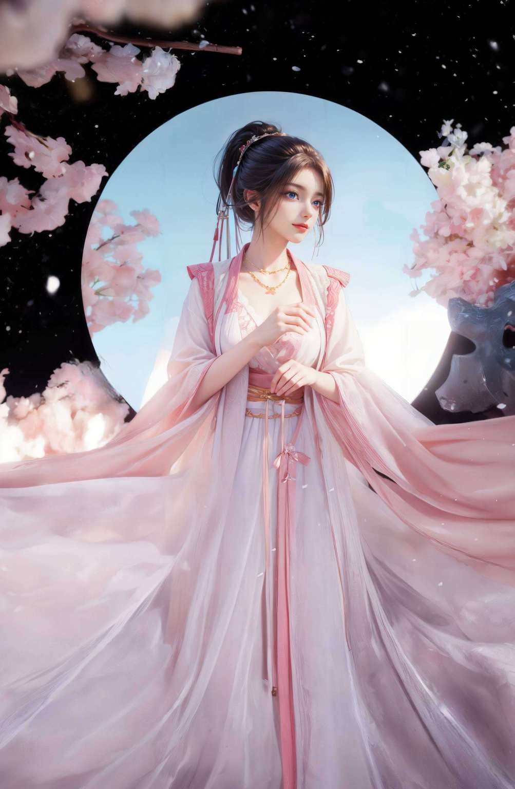 在电脑桌面上那边动漫美女争奇